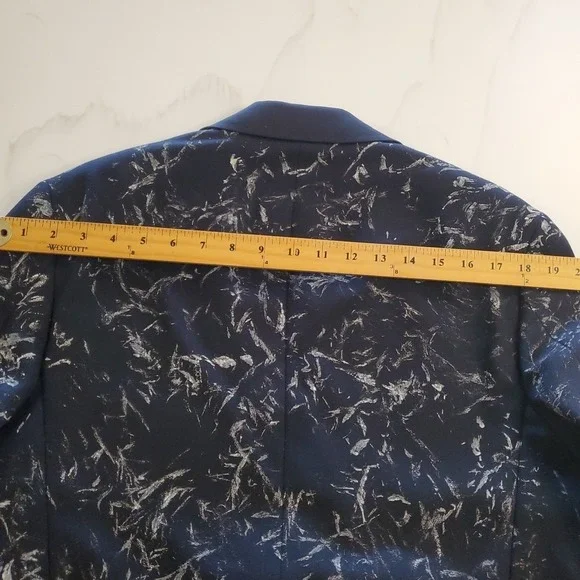 Vintage Buckhead Men's Shop Blue Blazer 40R Sequence Graphic Made USA Union Made - Picture 14 of 16